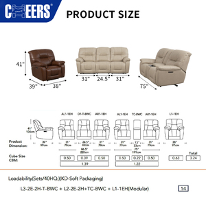 MANWAH CHEERS Luxury Power Recliner <b>Sofa</b> Set Genuine <b>Leather</b> Living Room Furniture with Drop-down Table Home Seating - Product Image 6