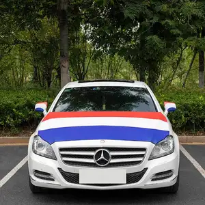 Kustom 3*5 kaki Spandex mobil Bonnet penutup poliester bendera Rusia tudung mobil penutup