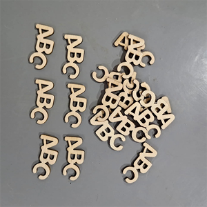 Letras del Alfabeto de Madera de Boj Natural, Formas Creativas Bohemias, Piezas de Estrellas Arcoíris, Manualidades DIY para el Hogar, la Escuela, Fiestas, Jardín de Infancia - Product Image 2