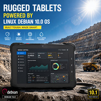 Tableta Robusta IP67 de 10.1 Pulgadas, NXP I.MX 8M, Mini Tableta Linux Debian con Batería de 1000 Nits y 8000 mAh, RS232 CANBus para Camiones de Minería