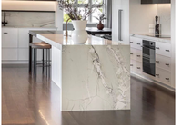 Carreaux de dalles de pierre de marbre blanc en quartzite cristal Le Mont Blanc brésilien de haute qualité