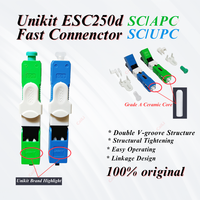 UNIKIT ESC250D Fiber Optical Single Mode Fast Connector SC APC/UPC FTTH Field Assembly Quick Connector for FTTH Network Use