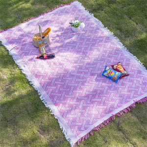 INS Outdoor Machine Washable Bohemian White <strong>Vintage</strong> <strong>Rug</strong> Camping Solid Color Picnic Sofa Blanket - Product Image 3