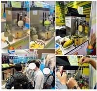 FXP-66S Commerciële Fruit Schilmachine RVS 304 Tafelmodel Papaya Kokosnoot Meloen Ananas Schilmachine