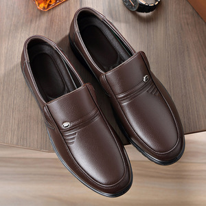 Men's Top-Grain Leather Shoes Rubber Outsole <b>Low</b> <b>Heel</b> Breathable Office Casual Wear Wenzhou Origin - Product Image 2