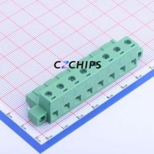 KF2EDGKM-7.5-8P Plug-in Terminal Block P=7.5mm Connector Plug Screw Fixing 1x8P 7.5mm - Product Image 1