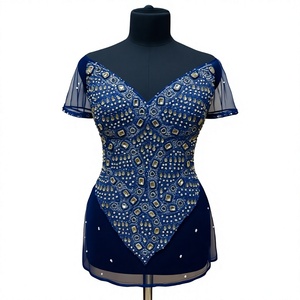 Elegant Women's Blouse for Weddings Parties Embroidery Work Casual Hip Hop Style Woven Technique Eco-Friendly V-neck 3D Pattern - Product Image 1