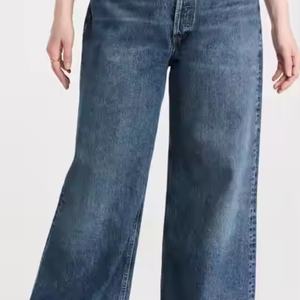 Jeans OEM de cintura baja personalizados de alta calidad, estilo urbano holgado, transpirables, vintage, desgastados, para chicas - Product Image 4