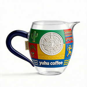 Tasses à café en verre premium de 350 ml avec poignée, verres à thé transparents pour boissons chaudes et froides, Americano, Cappuccino - Product Image 2