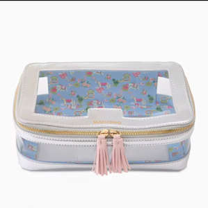 Tas Penyimpanan Poker Mahjong Modern Mewah Ramah Lingkungan Tahan Air Lipat Transparan PVC Gaya Amerika dengan Ritsleting Berumbai - Product Image 1