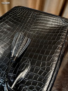 Bolso de Hombro de Cuero Genuino para Hombre Nile Crocodile, Forro de Piel de Vaca, Gran Capacidad e Impermeable para Negocios y Uso Diario - Product Image 6