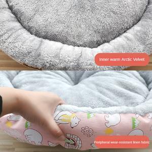Cama Redonda de Algodón Cómoda para Perros y Gatos de Tamaño Pequeño y Mediano, Suministros para Mascotas Universales para Todas las Estaciones, Característica Sostenible - Product Image 5
