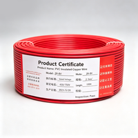 Fil de construction ZR-BV, fil de cuivre rigide isolé en PVC ignifuge, câble de câblage électrique