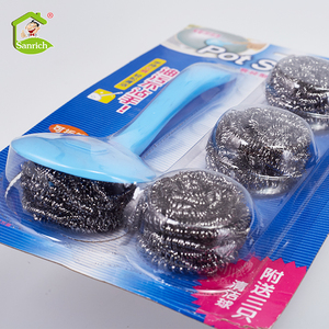<span class=keywords><strong>Estropajo</strong></span> de acero inoxidable en espiral / <span class=keywords><strong>Estropajo</strong></span> Bola de limpieza para limpieza de cocina con <span class=keywords><strong>mango</strong></span> extraíble - Product Image 3