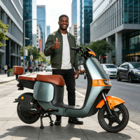 Meilleur prix 2025 - Trottinette électrique pour adultes 60V 1000W avec batterie au lithium 12AH, autonomie de 60-70 km, vitesse de 50 km/h, roues larges