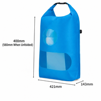Sac de Lavage Portable Étanche avec Fermeture Roll-Top pour Camping et Lavage Manuel, avec Poche d'Accès Facile