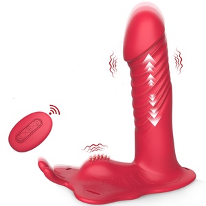 Vibrateur clitoridien vibrant pour femmes, à porter, avec fonction de frottement et de poussée, pour stimulation du point G et anal, jouet pour adultes - Product Image 1