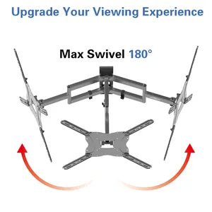 CHARMOUNT MAX VESA 400*400mm Soporte de TV inclinable giratorio Soporte de TV LCD Soporte de TV Invision de movimiento completo para Sony Philips Skyworth