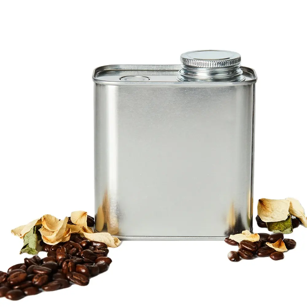 500ml Empty Coffee tin can with metal With Metal Plug For Coffee Can