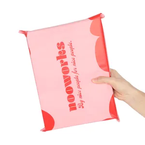 ถุงไปรษณีย์สีชมพูแบบติดเองย่อยสลายได้ถุงไปรษณีย์แบบมีกาวใน100%