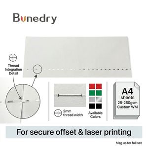 Papel de Seguridad con Hilo de Seguridad de 90g, A4, Anti-Falsificación, Impermeable, para Documentos de Seguridad, Certificados, Boletos, Embalaje, Impresión, Suministro de Fábrica - Product Image 1