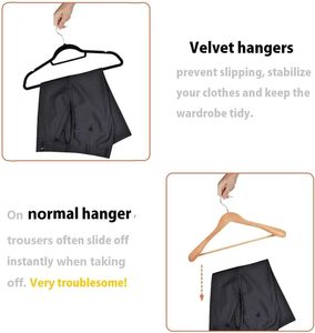 Velvet Non-Slip Hangers with Tie Bar Slim Suit Coat Hangers Single Tier Space Saving Wardrobe Clothing Organizer - Product Image 2