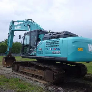 Excavatrice Kobelco SK330 d'occasion 100% japonaise de 33 tonnes, moteur, boîte de vitesses, pompe, roulement, godet de 1,5 m³, puissance de 209 kW, moteur PLC - Product Image 1