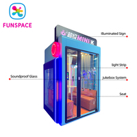 Funspace Centro Comercial Móvil Mini de Autoservicio para Juegos Clásicos, Material Acrílico de Lujo, Personalizable para 1-4 Personas