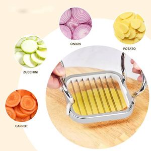 Coupe-légumes multifonction 5 en 1 en acier inoxydable pour pommes de terre, fruits, frites et autres préparations - Product Image 4