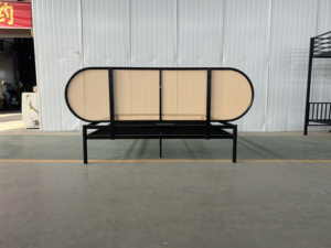 <span class=keywords><strong>Lit</strong></span> en fer de style campagne européenne, noir, vintage, style princesse, <span class=keywords><strong>lit</strong></span> <span class=keywords><strong>double</strong></span> en métal, structure KD - Product Image 5