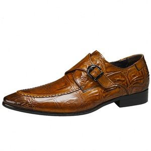 Chaussures habillées pour hommes en cuir de vachette, design tendance, automne 2025, décontractées et élégantes, à lacets, grande taille, bout pointu, rehaussantes - Product Image 5