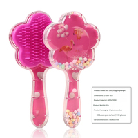 Nouvelle Brosse à Cheveux Transparente Anti-Nœuds, Démêlante, à Dents Souples, Motif Dessin Animé Mignon, en Plastique, pour Enfants, Usage Domestique