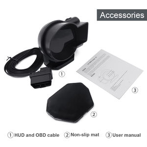 Multi função Auto calibre F8 Automotive HUD Head Up Display Carro Velocímetro OBD2 + GPS Gauge hud - Product Image 6