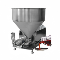 Machine de remplissage à pompe à lobes économique avec trémie de 30 litres, buse unique avec panneau de commande, 304/316 pour confiture, beurre de cacahuète