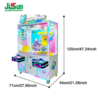 JiSun JJS-WW008 Machine à griffes en métal pour deux joueurs, version anglaise, pour la distribution de cadeaux et de snacks, mini-jeu à monnayeur pour centres d'amusement