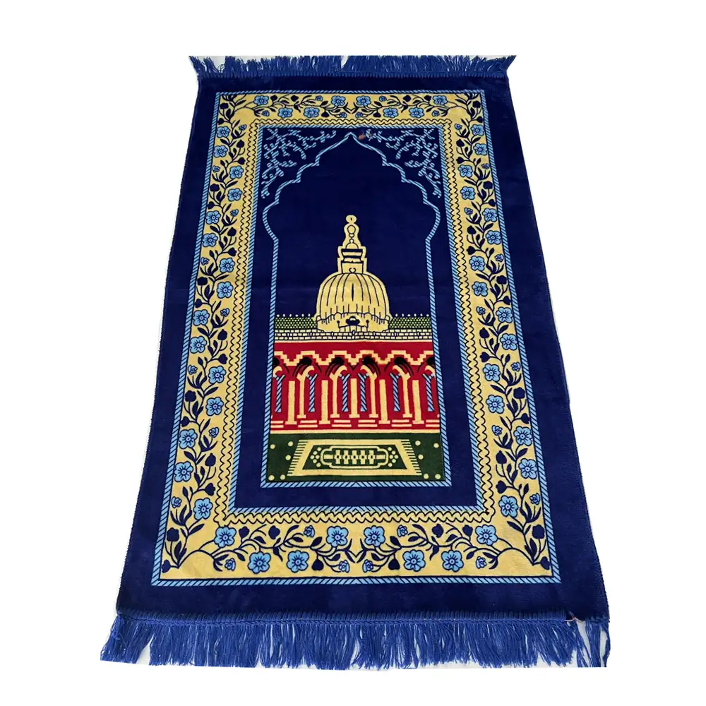 סיטונאי שטיח תפילה מוסלמי עם ציצית 70*110 CM אסלאמי באיכות גבוהה נסיעות תפילת שטיחים מחצלות רצפה בסלון מפעל ישיר
