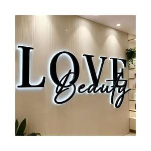 Panneau publicitaire LED rétroéclairé 3D personnalisé, enseignes en acrylique avec logo personnalisé pour la marque d'entreprise, utilisation en extérieur pour les entreprises - Product Image 1