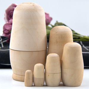 HOYE CRAFTS kids drawing toy Unpainted matrioska Russian nesting dolls for craft crea la tua bambola - Product Image 6