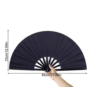 Éventail pliant en plastique écologique de 33 cm, style amour, pour Tai Chi, Yoga, Danse, Spectacle, 10 styles, cadeau chinoiserie - Product Image 5