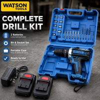 Kit perceuse-visseuse sans fil sans balais en gros d'usine avec 2 batteries, chargeur et mallette de transport – Ensemble d'outils électriques