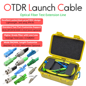 Boîtier de lancement OTDR pour fibre optique, câble de raccordement et d'extension 500m/1km/2km SC/LC/FC/ST, éliminateur de zone morte, boîtier fibre optique APC UPC - Product Image 2