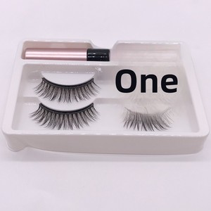 Nuevo set de dos pares de delineadores magnéticos transfronterizos con diez imanes, pestañas postizas impermeables al por mayor con <span class=keywords><strong>atracción</strong></span> magnética rizadora - Product Image 2