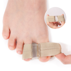 Séparateur d'orteils à double trou pour hallux <span class=keywords><strong>valgus</strong></span>, orthèses pour hommes et femmes, séparateur d'orteils en gel YNBG, abricot, noir - Product Image 2