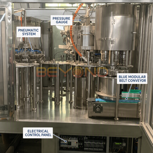 Ligne complète de mise en bouteille automatique clé en main pour boissons, 15000 BPH, pour bouteilles en plastique/canettes de 500 ml, usine de production avec pompe à engrenages à entraînement électrique - Product Image 6