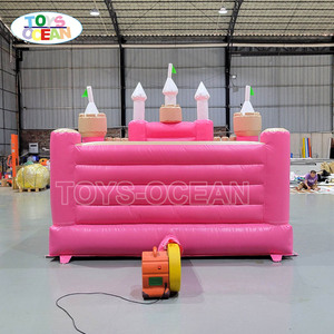 Château gonflable rose miniature pour enfants, idéal pour les jeux intérieurs et extérieurs, <span class=keywords><strong>location</strong></span> pour fêtes d'anniversaire - Product Image 5