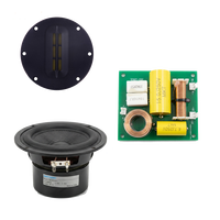Samtronic HI-FI 2 voies 2 unités de haut-parleurs DIY (Tweeter à ruban + Haut-parleur de médium + Filtres de crossover) Audio pour enceinte bibliothèque DIY