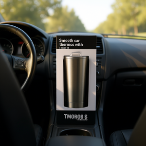 Tmor08 S Thermos per Auto in Acciaio Inox, Borraccia Termica con Coperchio Singolo, Design Minimalista da Viaggio, Isolamento 12-24 Ore - Product Image 2