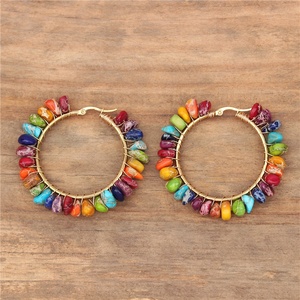 <span class=keywords><strong>Boucles</strong></span> <span class=keywords><strong>d</strong></span>'<span class=keywords><strong>oreilles</strong></span> ethniques faites à la main en pierre naturelle de jaspe impérial à <span class=keywords><strong>7</strong></span> <span class=keywords><strong>chakras</strong></span>, <span class=keywords><strong>boucles</strong></span> <span class=keywords><strong>d</strong></span>'<span class=keywords><strong>oreilles</strong></span> en fil enroulé bohème pour femmes, bijoux - Product Image 1