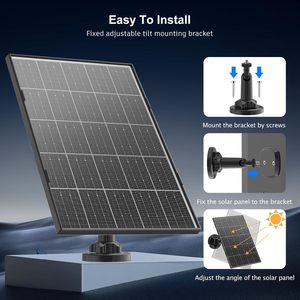 ALECTER 8W/15W Monocrystalline Silicon <b>Solar</b> Panels DC 5V Outdoor Rechargeable Battery IP65 Waterproof <b>Security</b> <b>Camera</b> CE ROHS - Product Image 4