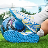 Chaussures de football TF en promotion, design respirant, semelle absorbant les chocs, crampons pour gazon artificiel, vente en gros, personnalisables pour hommes